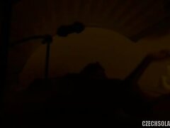 czech-solarium-6 Adorable Babe's Passionate Night Loud Screams, Intense Pleasure!