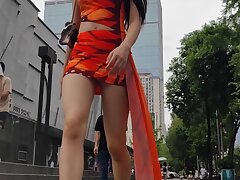 CSCD_Orange_tube_top_hip_skirt_beauty Rin's Sultry Temptation A Hot Toned Body Tease Showdown XVI