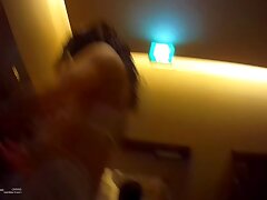 28103252 Sensual Asian Beauty Tempts with Oral Pleasure in Steamy Bathroom